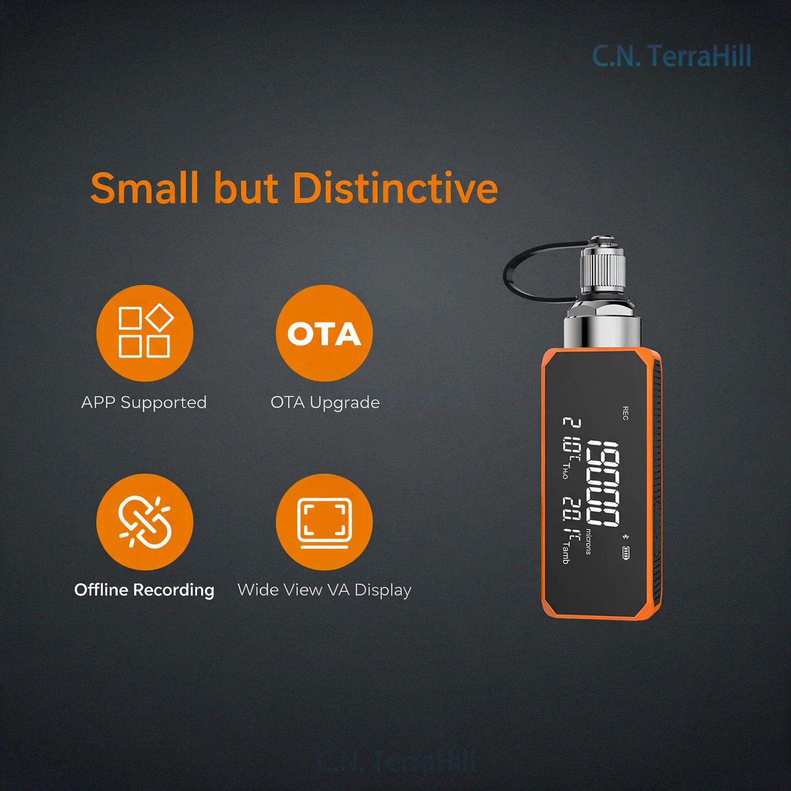 Digital Vacuum Gauge HVAC Refrigerant Vacuum Meter 1/4 SAE VGW-Mini for HVAC System Evacuation and Refrigerant Charging