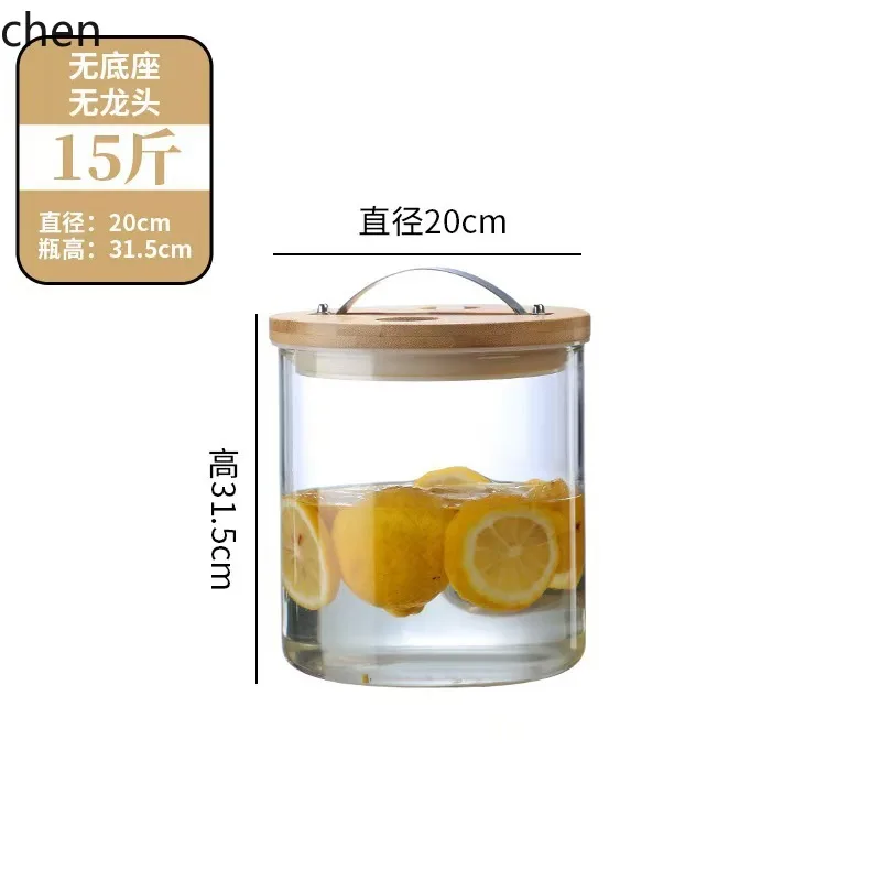 Zml glass infusion barrel beer keg with spigot - high-temperature resistant container for home cold water use