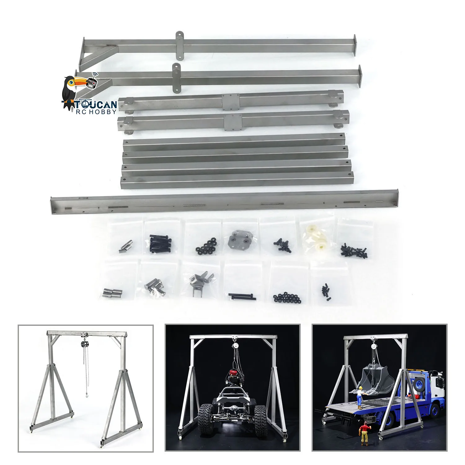 

In Stock Spare Parts JDM KIT Metal Gantry Crane Accessories Unpainted Unassembled Gantry Lifting Crane 1/10 Scale Toys TH24318