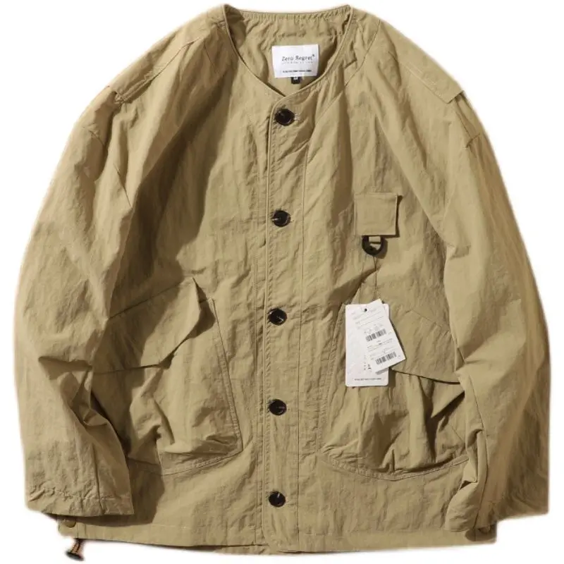 

Outdoor Nylon Workwear Jaet Loose Fit ex Vintage Lapel Layering Waterproof Polyester Fabric Spring Autumn Youth Faion