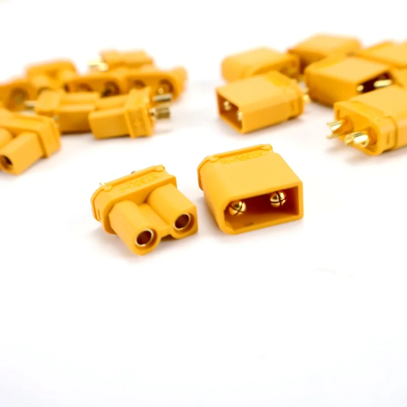 10Pairs XT30 XT-30U Yellow Male And Female Bullet Connectors for RC Multi-Axis Aircraft Fixed Wing Lipo Battery ESC