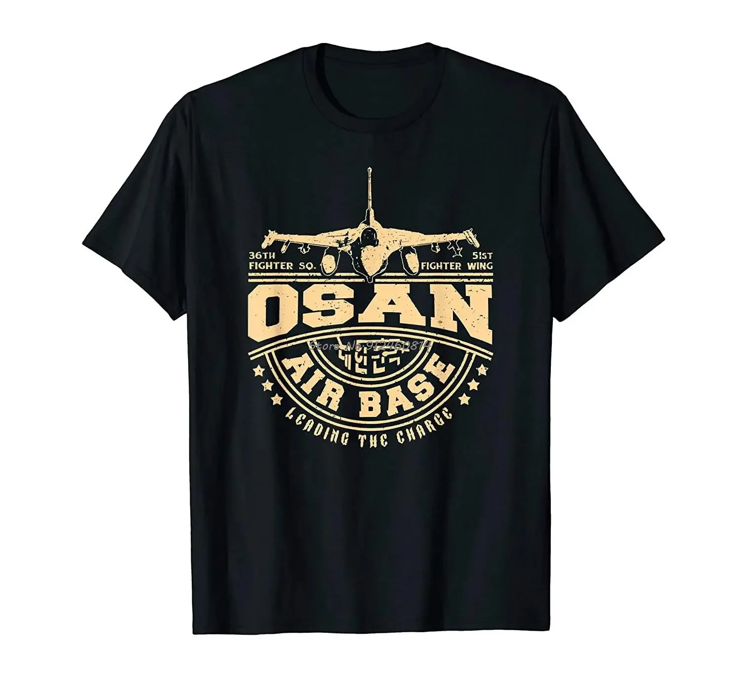 Osan Air Base USAF F-16 Pyeongtaek South Korea Hangul T-Shirt Men Cotton O-neck Tshirt Hip Hop Tees Streetwear Harajuku