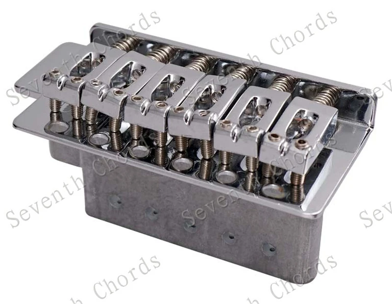 Ein Satz 6-saitiger konkaver Sattel-Tremolo-Brückensystem für E-Gitarren-Zubehörteile, Chrom, Schwarz, Kupfer, Rot zur Auswahl – Detail 6