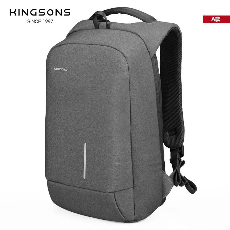 Kingsons Customs Lock Anti-theft Men Women Backpack For Laptop 13.3/15.6/17.3 inch Waterproof With USB Charging Port 180° Open