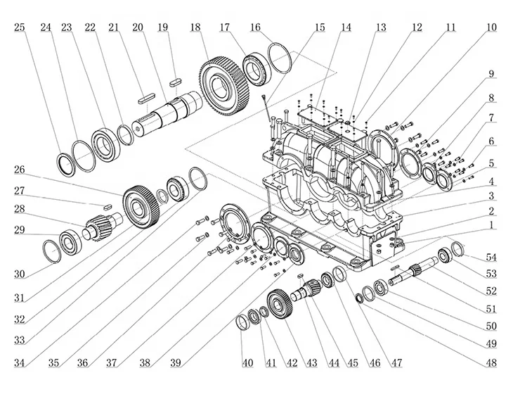 Series Cone-column Speed Reduction Gear Box with High Efficiency