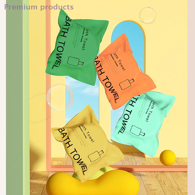 70x140 سنتيمتر منشفة حمام مضغوطة سميكة وموسعة المتاح السفر المحمولة التعبئة والتغليف المستقلة غير المنسوجة منشفة استحمام