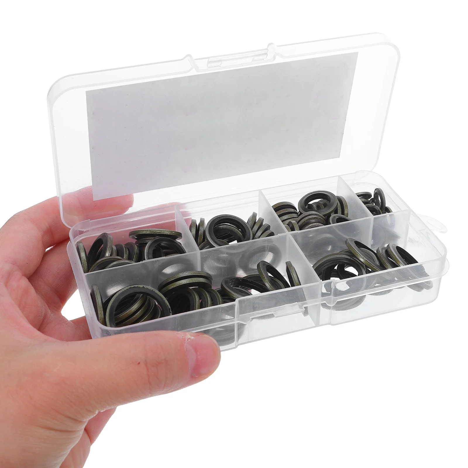 

100Pcs Hydraulic Seals Rubber Gasket Kit 6-16mm Nbr Metal Washers Set Industrial Machinery Replacement Seal Repair Parts