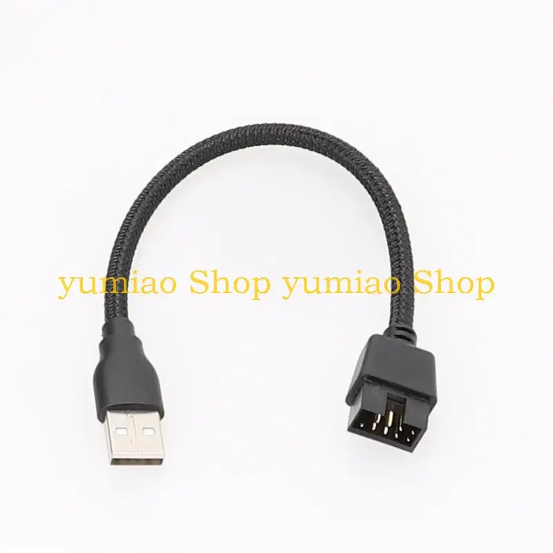 587B 20cm 9Pin Male to External USB A Male Data Extension Cable Enhances Connectivity, Compatible withVarious Devices