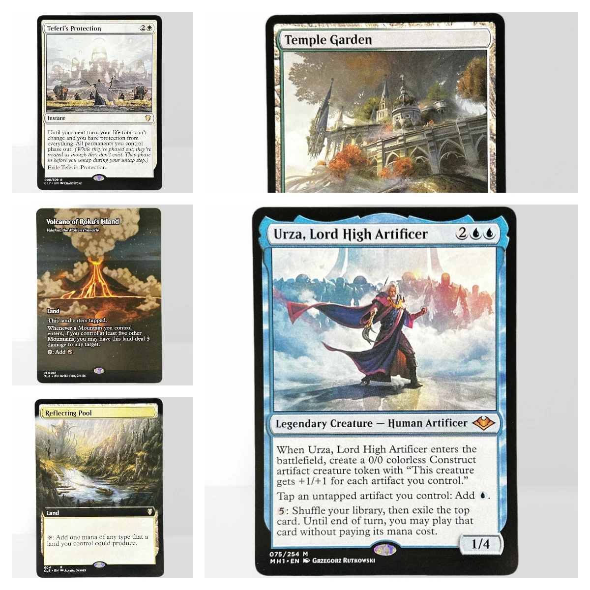 HOLO46-40-9 TCG Proxy Mágico Teferi's Protection Underground Mortuary Underworld Breach Carta de Cartulina Negra Alemana