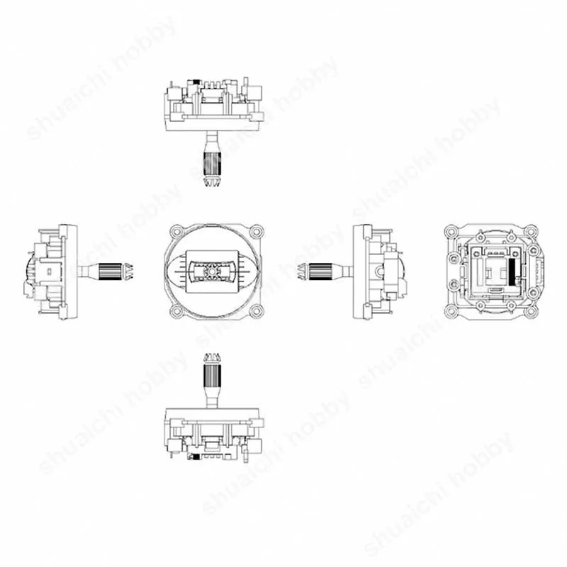 2PCS Radio Rocker Joystick 5K Transmitter Gimbal Assembly Remote Controller Potentiometer Nuetral Spare Parts for RC DIY Toys