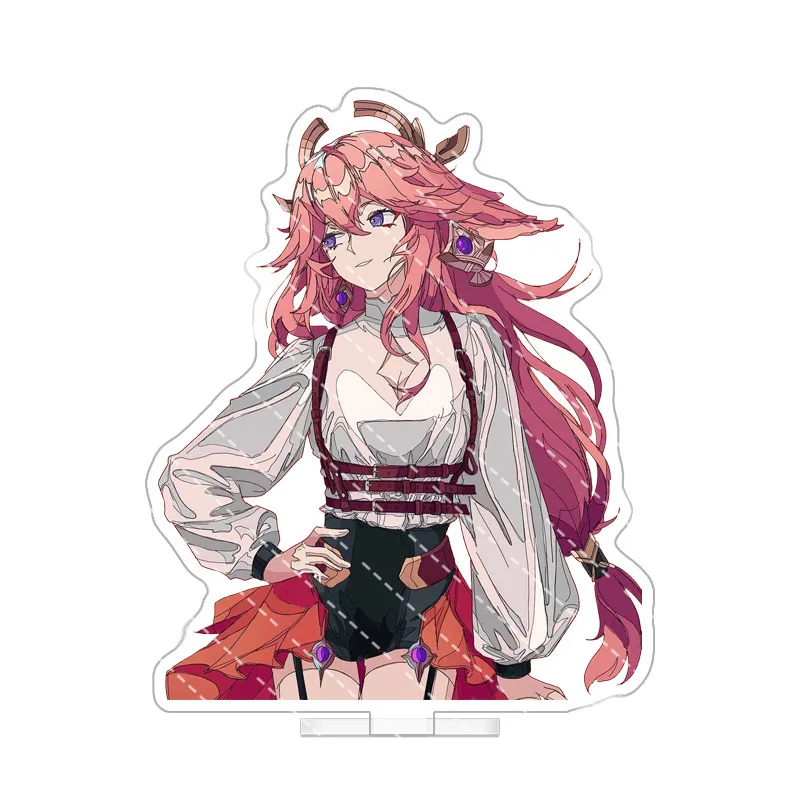 Gioco Genshin Impact Figura Supporto in acrilico Modello Anime Ornamento periferico Accessori Prop Raccogliere regali