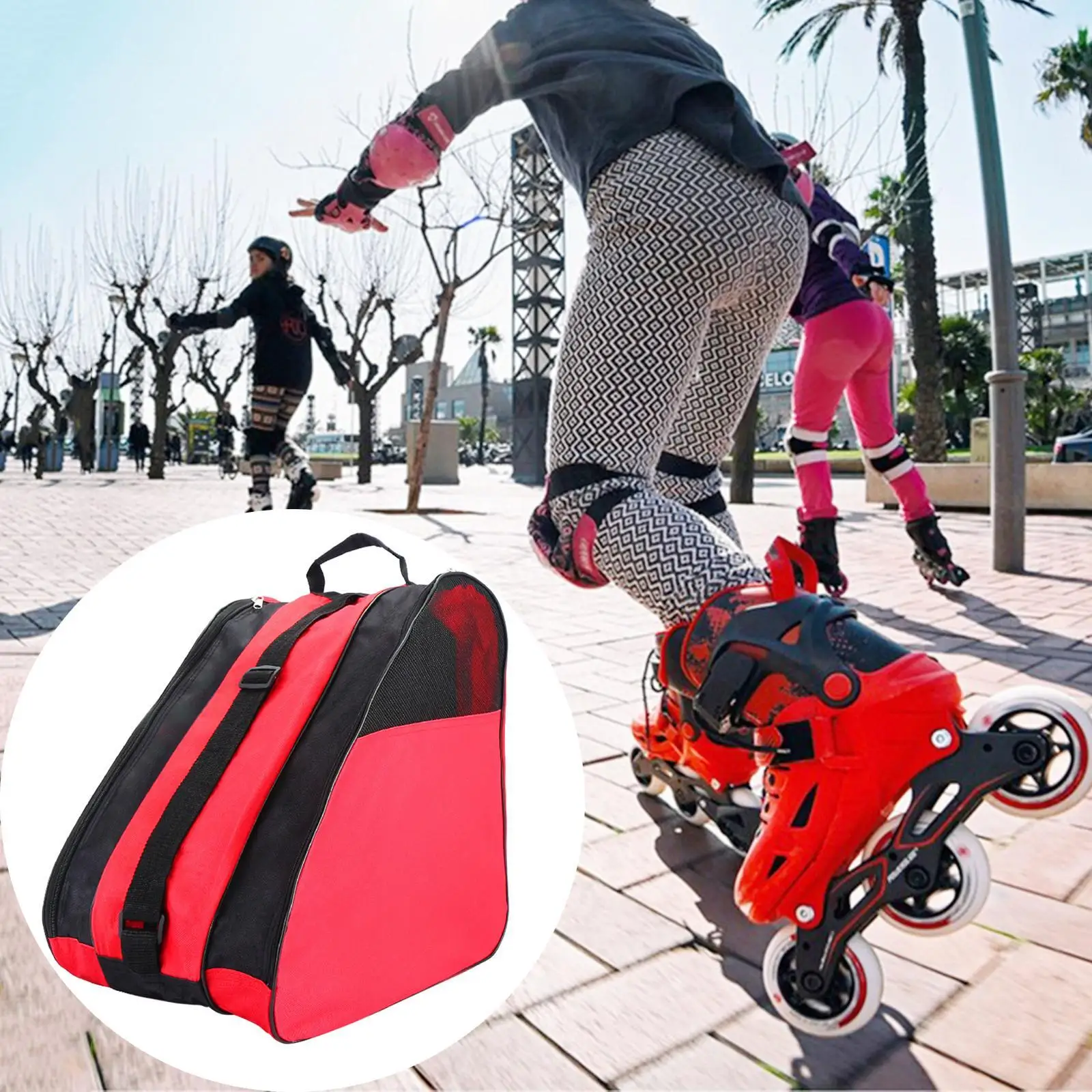 Convenient And Roomy Inline Skates Bag For Skating Adventures Durable Inline Skates Bags Ventilated