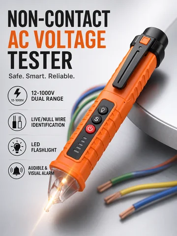 Non-Contact Voltage Detector Pen 12-1000V AC Tester, Live Wire Breakpoint Finder, Electrical Outlet Wiring Tool for Electricians