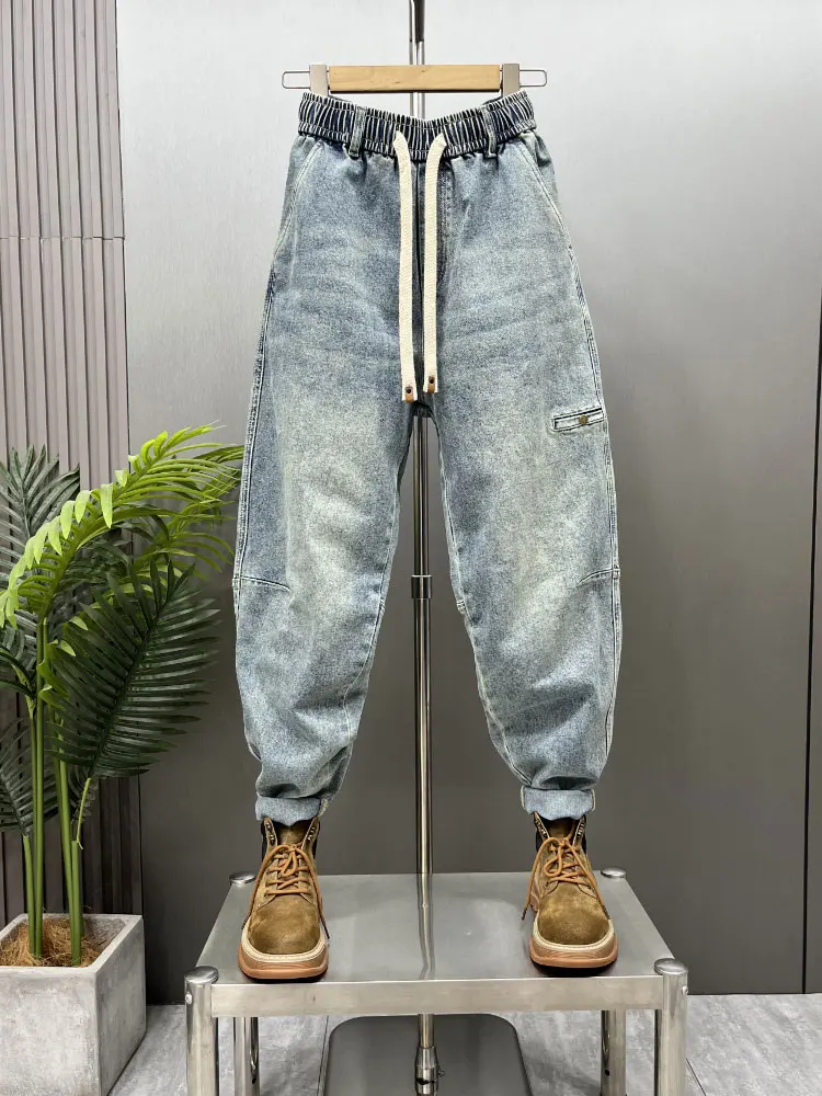 

Мужские повседневные джинсы с прямыми штанинами, осень 2024, новые брюки Sle Harlan Dad, свободные универсальные модные длинные брюки