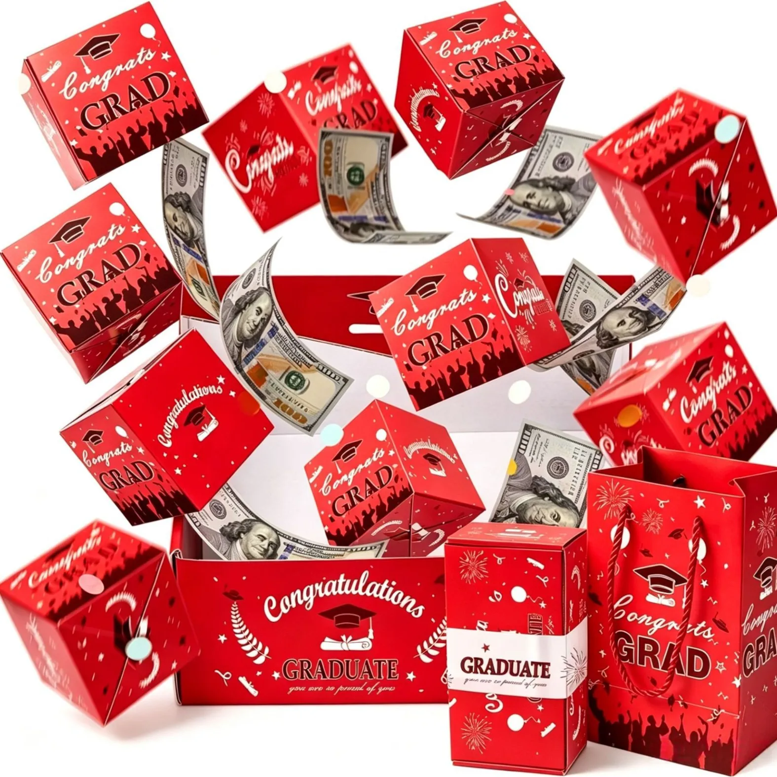 Surprise Bounce Red Envelope Box Graduation Gift Box Graduation Red Envelope Graduation Gift Folding Bounce Box