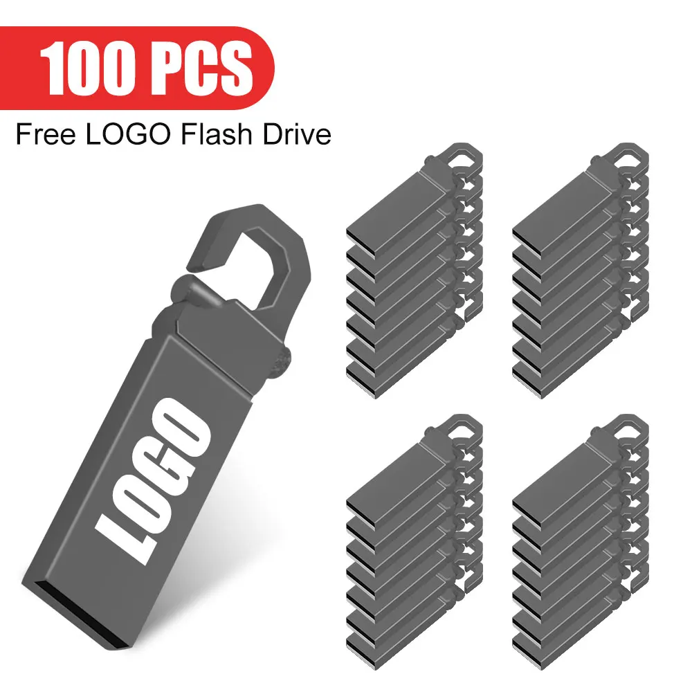 Stik memori HP 100 buah/lot, gratis LOGO kustom Flash Drive 8GB 16GB 32GB 64GB 128GB usb