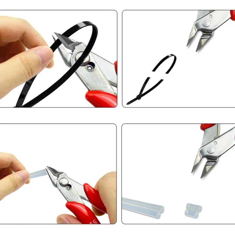 170 Wire Cutter Cutting Pliers Practical Wire and Cable Cutting Flat-nose Pliers DIY Trimmer Bevel Cutter Cable Nipper Hand Tool