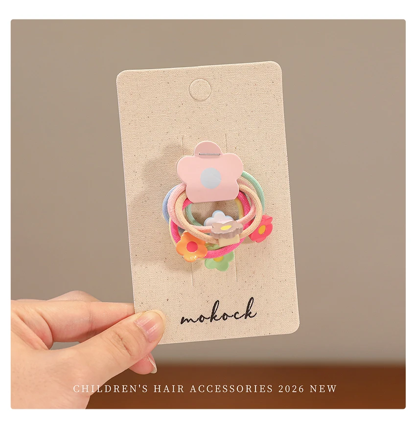 Niedliche Cartoon-Haargummis für Babys, Hochelastisch, Schonend für das Haar, Kleinkinder-Haargummis, Bunte Blumen- und Bonbon-Designs, Haaraccessoires für Mädchen – Detail 7