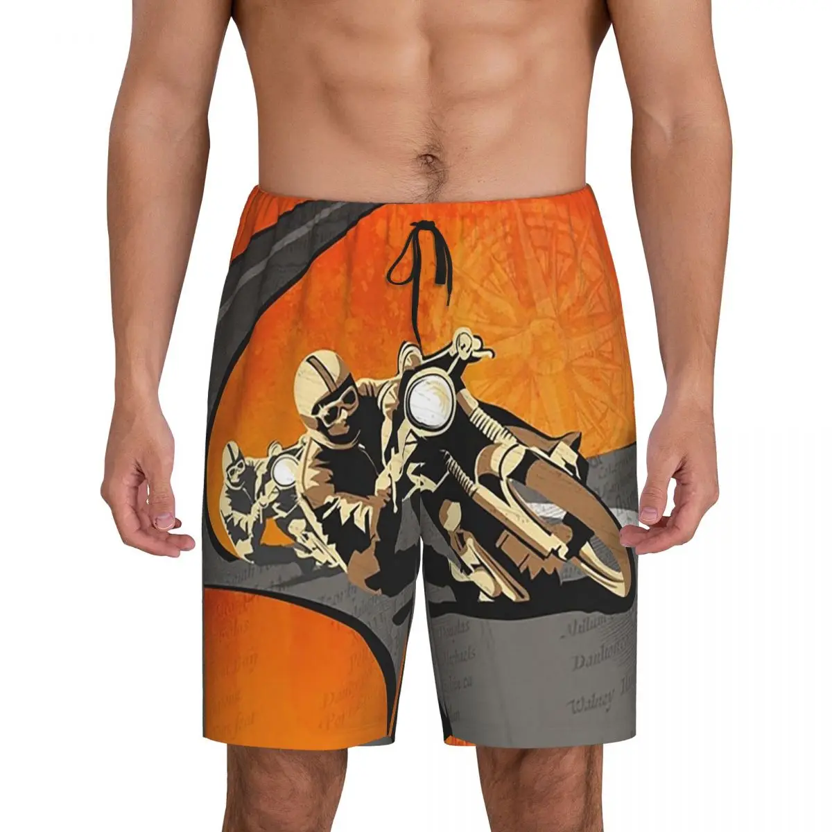 

Мужские короткие пижамные штаны Custom Motorcycle Races Isle Of Man TT, одежда для сна, шорты для отдыха, штаны для сна