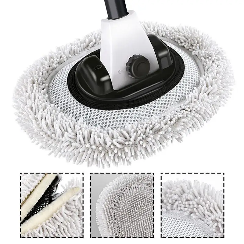 Spazzole per auto per lavare Spazzole per auto con design ad asta telescopica a 3 sezioni Spazzola per lavaggio camper Spazzola per pulizia auto Mop