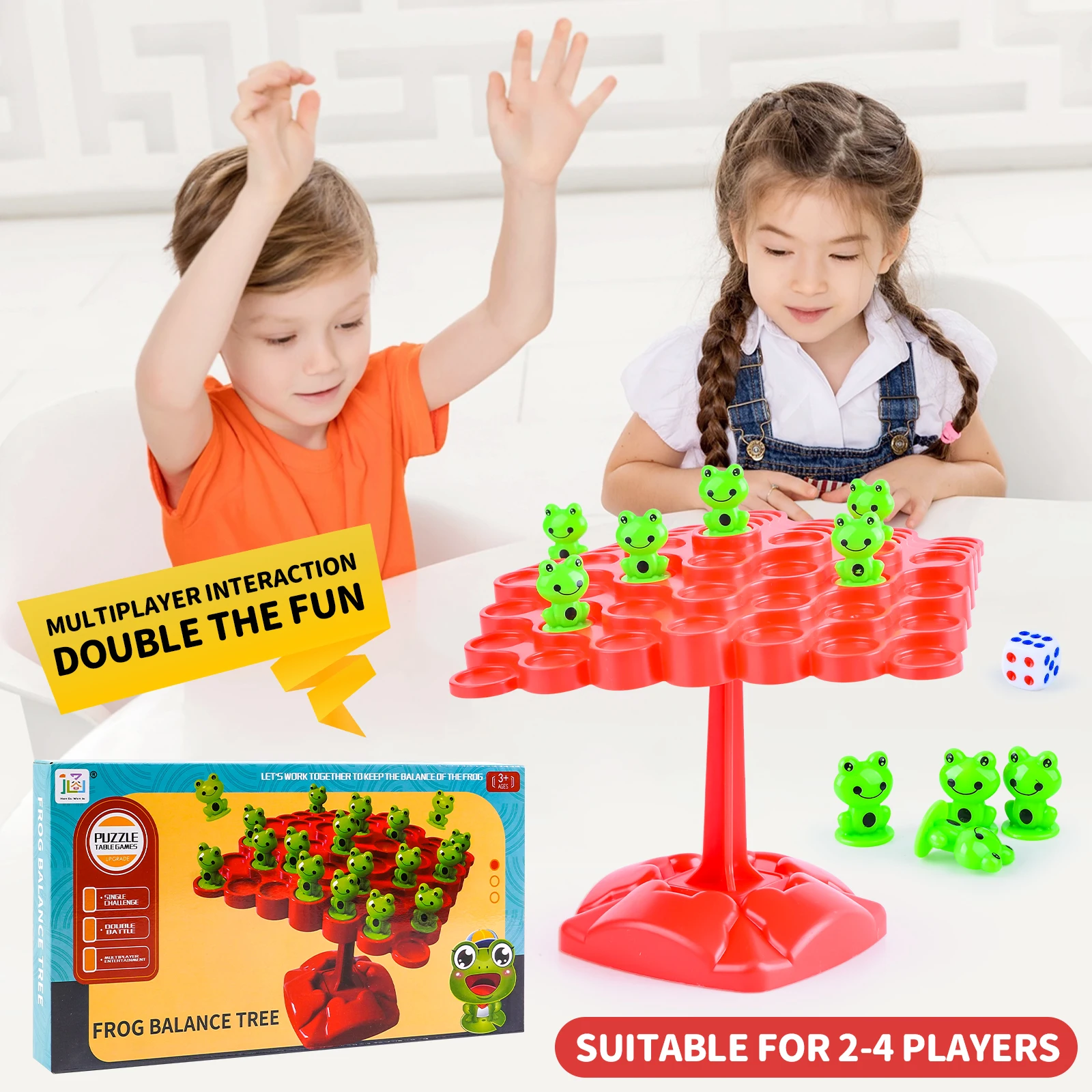 Frog Balance Tree Children'S Board Game Male And Female Balance Training Toy Parent Child Double Interactive Puzzle Game
