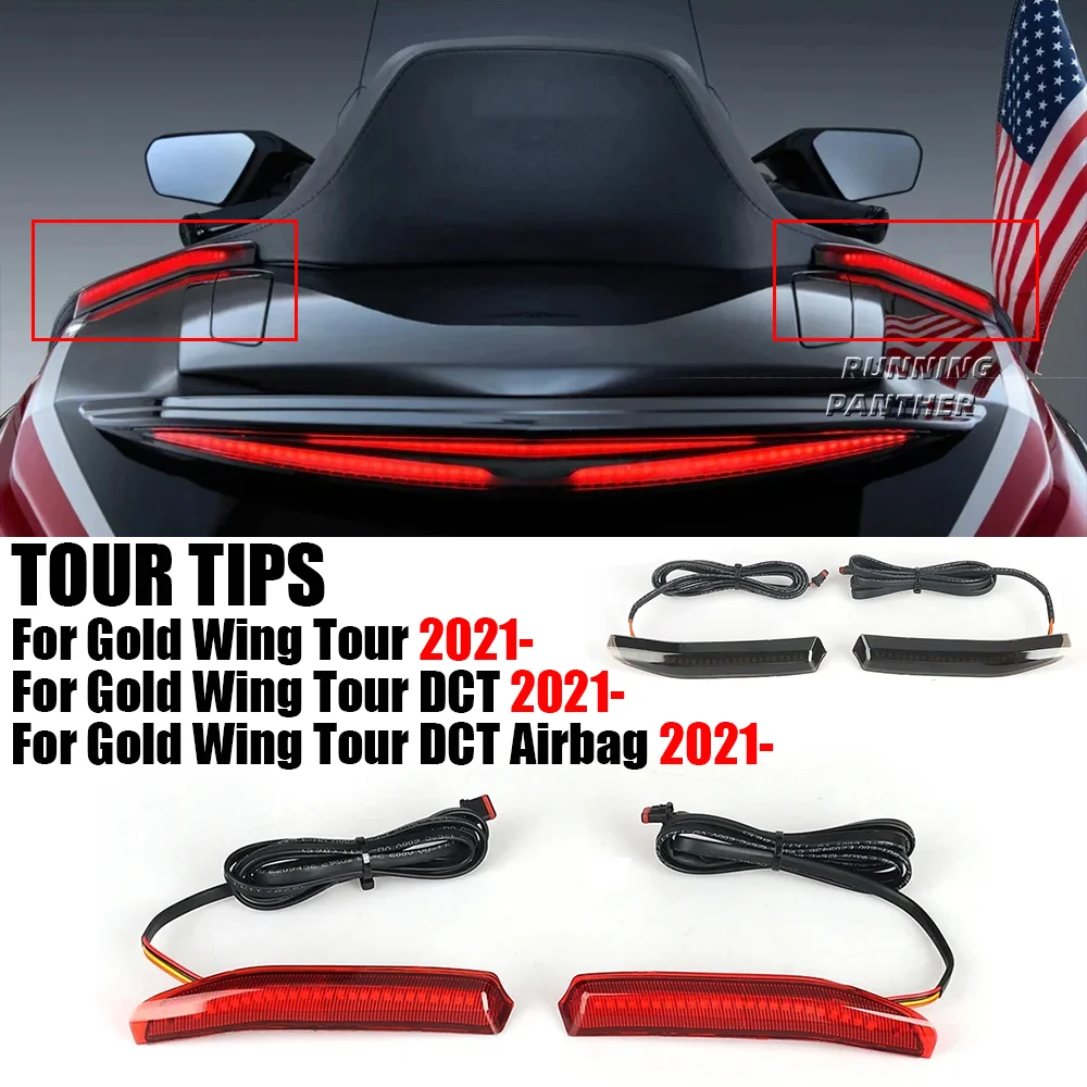 

Top Box Trunk Tour Tips Side LED Decorative Light Lamp For Honda Goldwing Gold Wing GL1800 Tour DCT Airbag 2021 2022 2023