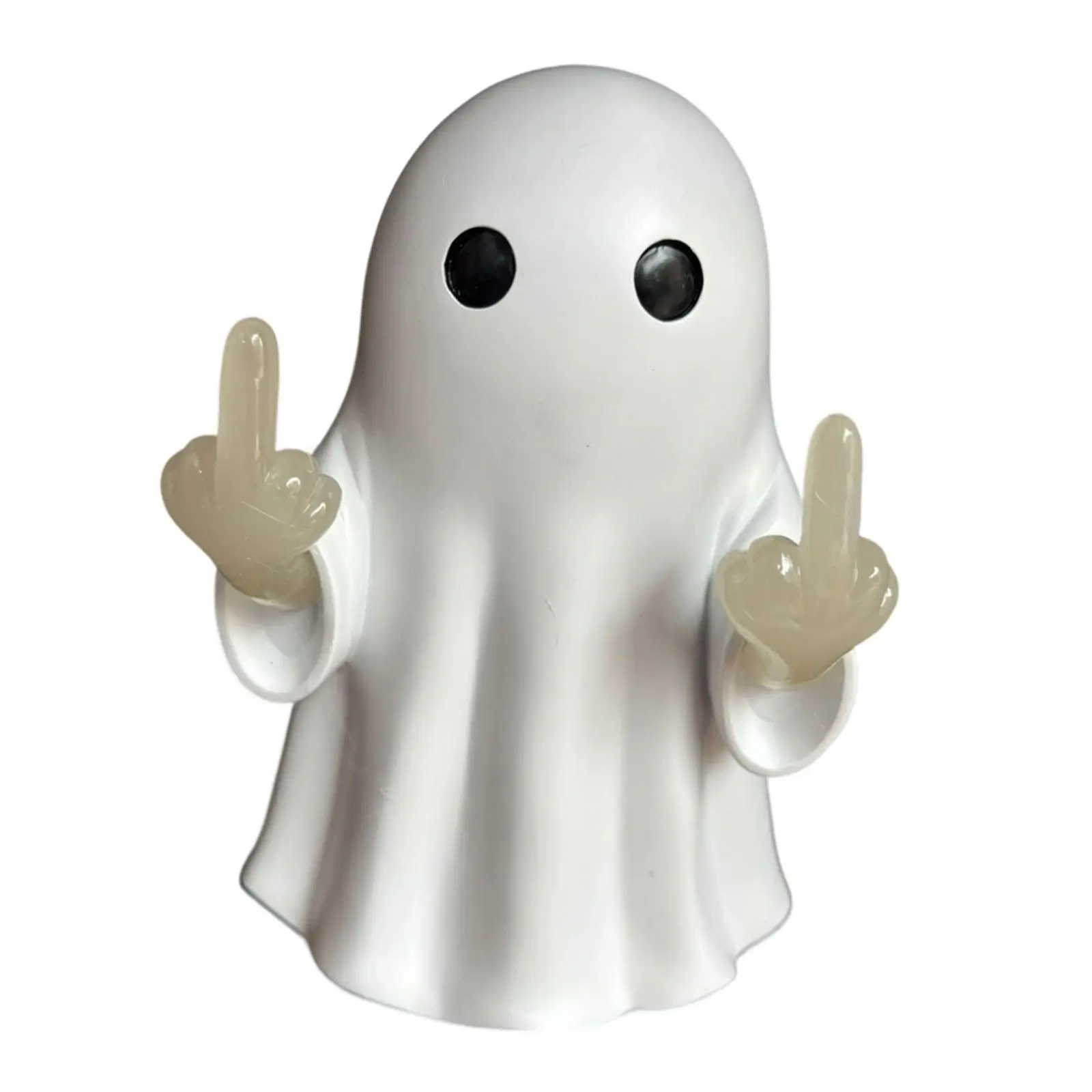 Halloween Ghost Night Light Halloween Gift Resin Ghost Figurine Ornament for Indoor Front Door Entrance Living Room Kitchen