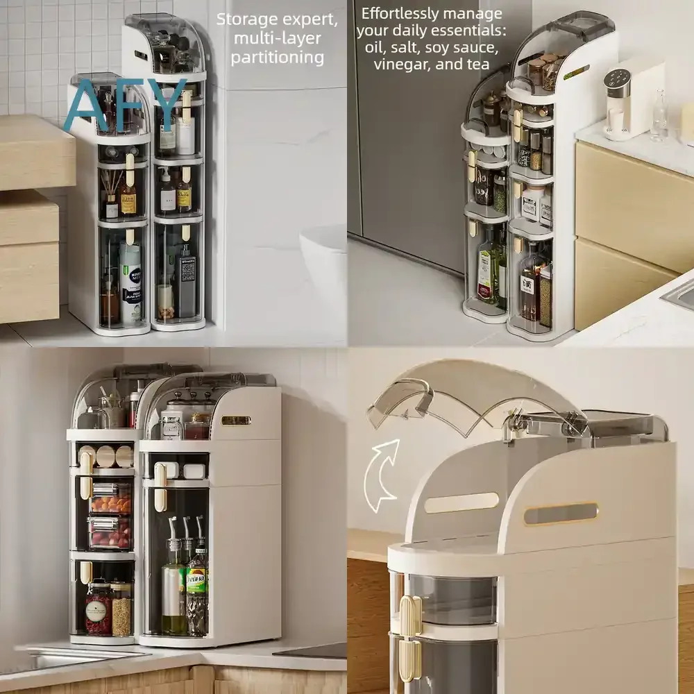 18cm Narrow Crevice Storage Cabinet Drawer for Kitchen Bathroom Organizer Shelf Multi Layer Drawers Space Saving Under Sink