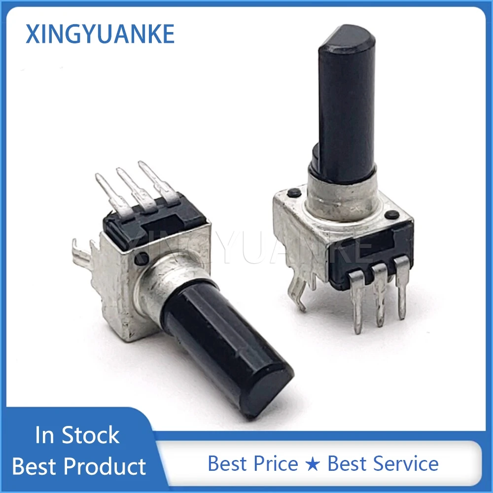 5PCS RV09 Vertical 17.5mm Shaft B1K B2K B5K B10K B20K B50K B100K B200K B500K 0932 3Pins Seal Potentiometer Adjustable Resistor