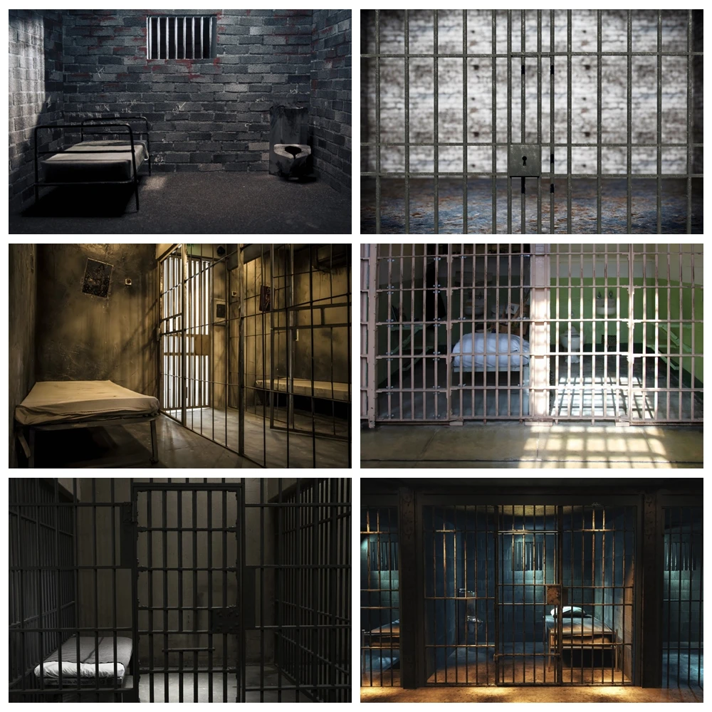 

Prison Backdrop for Photography Jail Cell Film Shooting Scene Forbidden Room Mystery Birthday Event Party Decor Photo Background