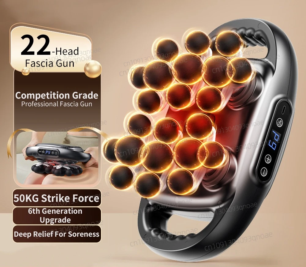 

22-Head Fascia High-Frequency Vibration Body Massage Back and Waist Massager Neck Shoulder Massager Muscle masajeador