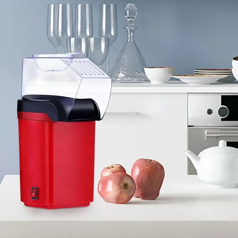 Mini machine à popcorn sans huile, préparation rapide en 2 à 3 minutes, avec tasse graduée, couvercle transparent, facile à utiliser, pour faire des collations maison pour les soirées cinéma, les fêtes, les cadeaux de vacances