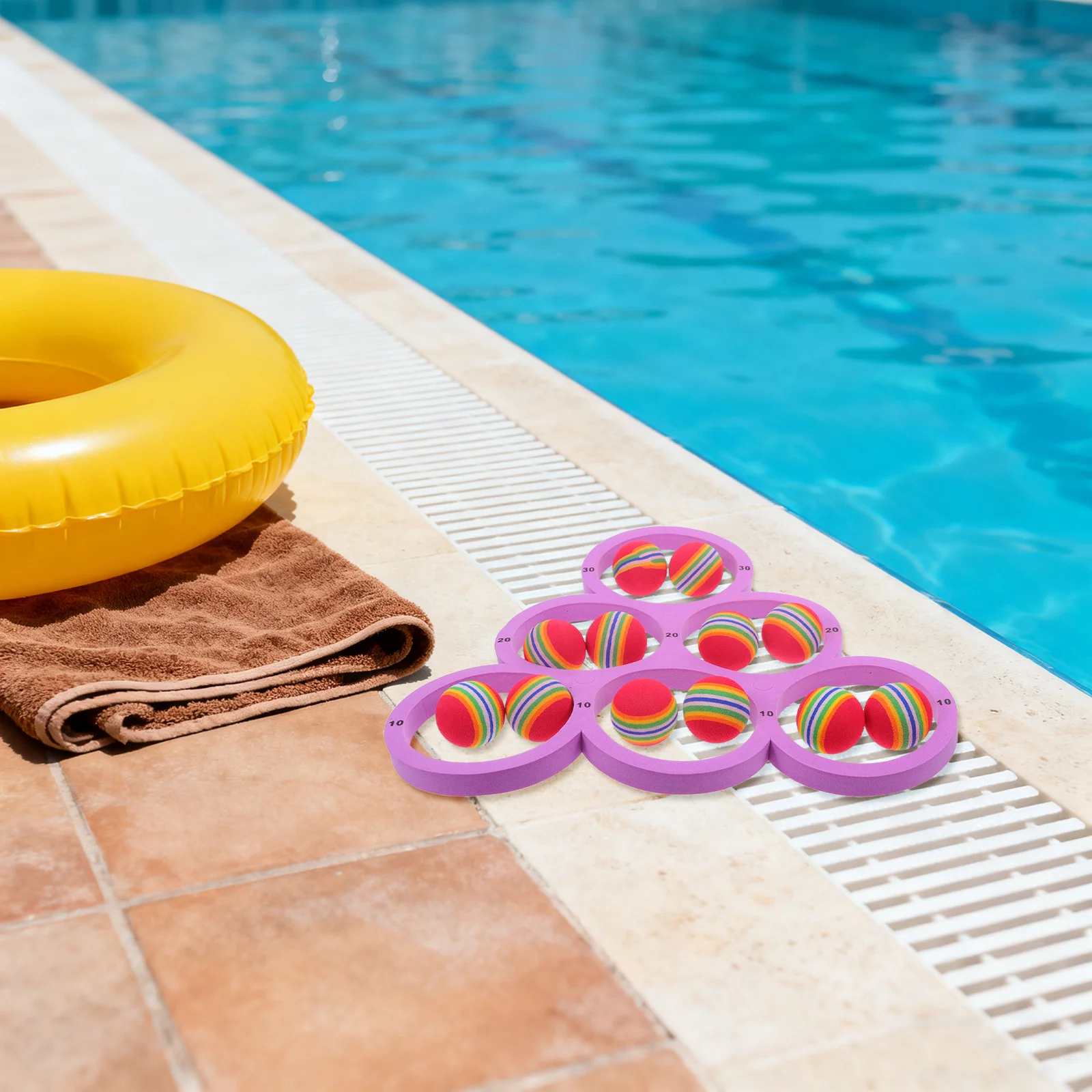 1 مجموعة العائمة بركة رمي لعبة إيفا الرياضات المائية النتيجة ملحوظ خواتم في الهواء الطلق حلقة إرم الأسرة بركة ألعاب المراهقين