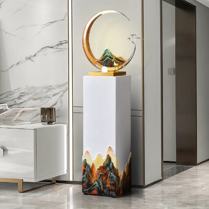 

Flowing water ornaments, living room entrance, light luxury decoration, TV cabinet, office opening, home circulation water featu