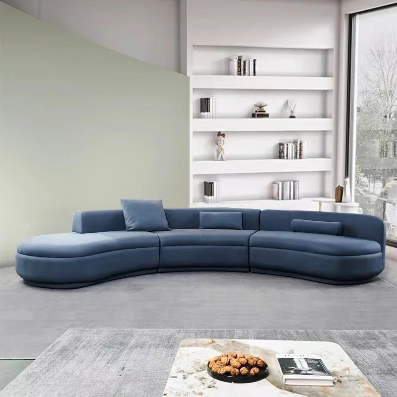 

Nordic Curved Sofa Lazy European Bedroom Design 3 Seater Sofa Apartment Massage Single Ergonomic Divano Letto Unique Furniture