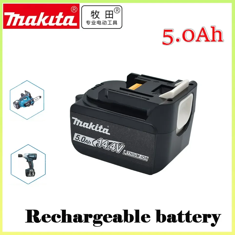 Original Makita 5000mAh 14.4V Rechargeable Li-ion Battery For Makita 14V Power Tools 5.0Ah Batteries BL1460 BL1430 1415 194066-1