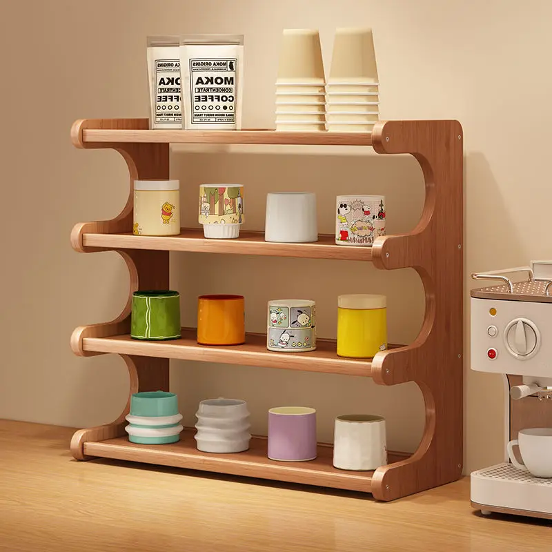 Multi-Layer Cup Storage Desktop Holder Water Cup Rack Dining Table Countertop Organizer for Tea Cup And Tea Set Placement