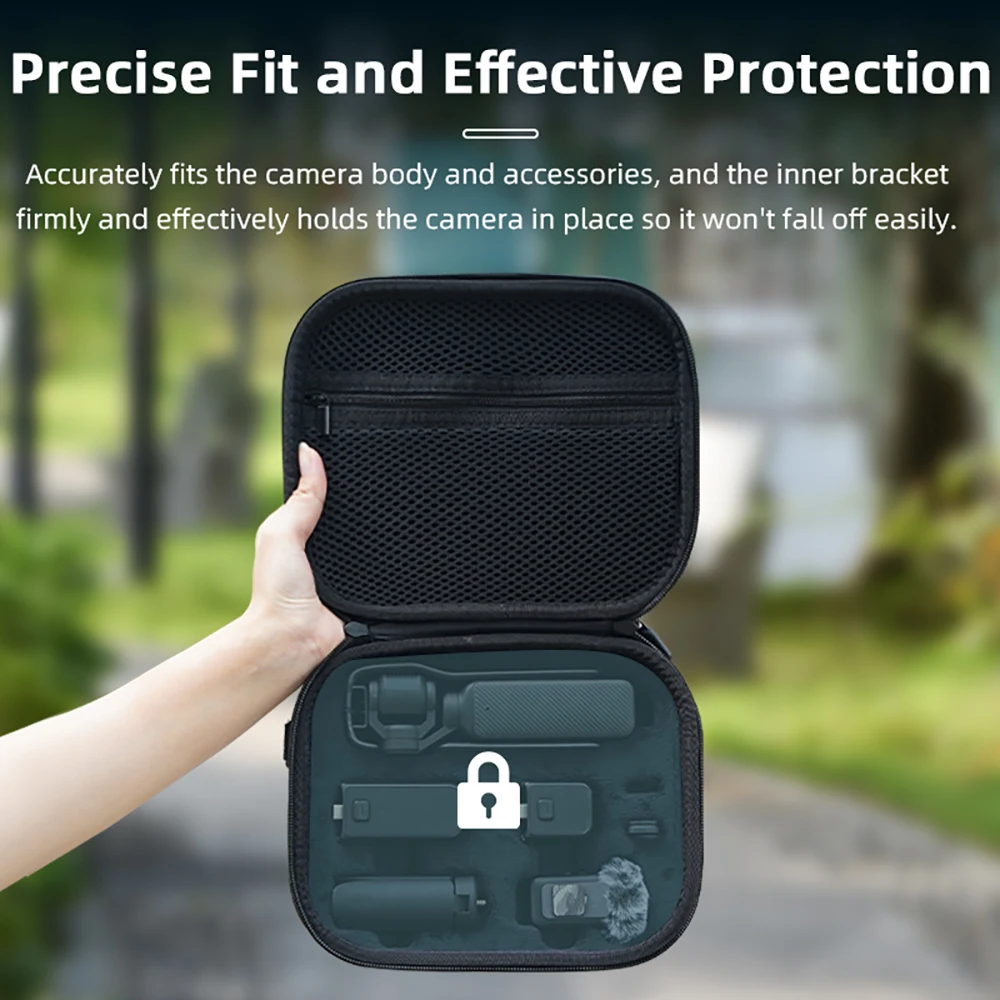 BRDRC Carrying Case For DJI Pocket 3 PU Leather Storage Bag With Rope Strap Box Camera Body Portable Handbag Accessories