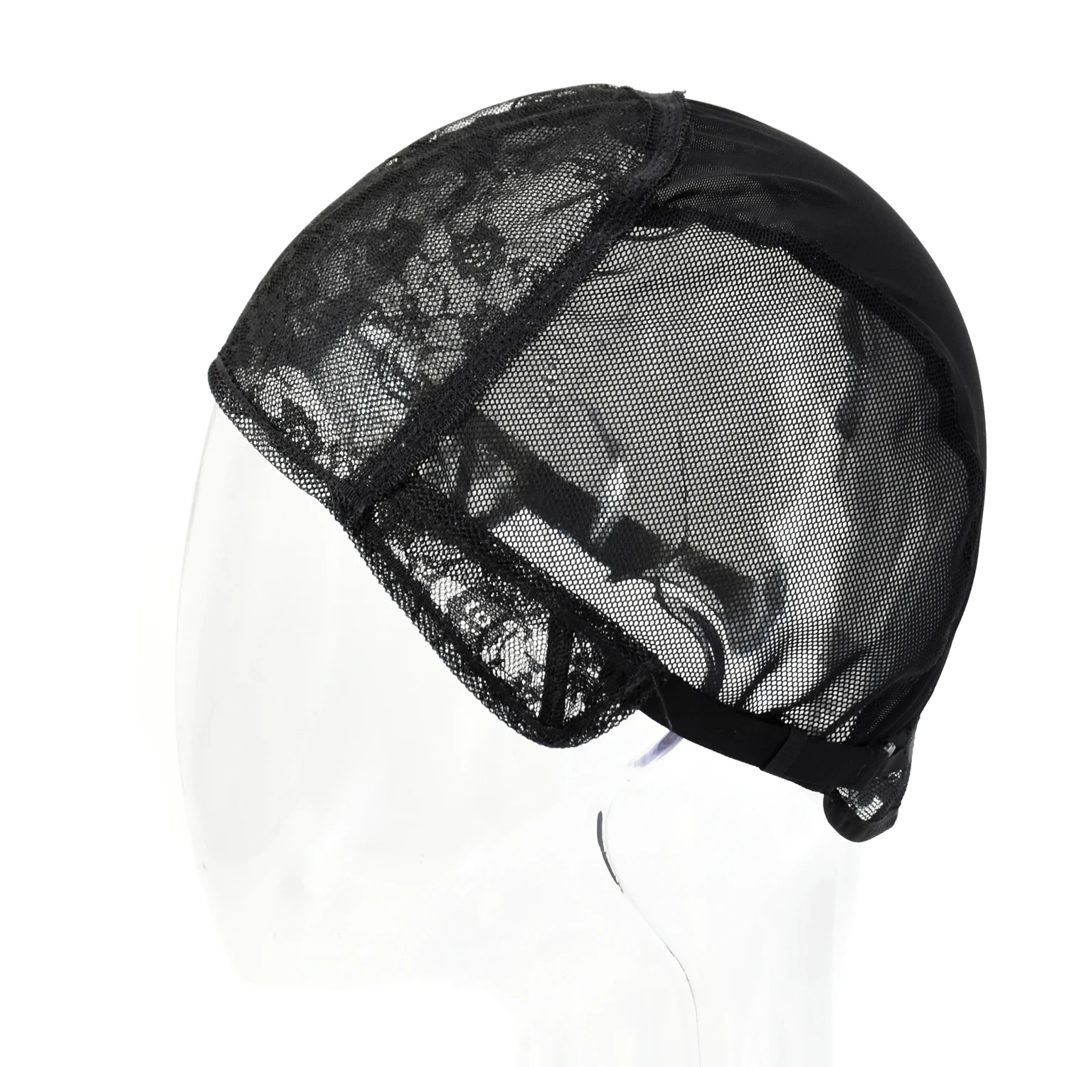 10 pcs/lot Lace Wig Cap Double Lace Wig Cap Weaving Adjustable Wig Cap Black Dome Cap for Wig Making