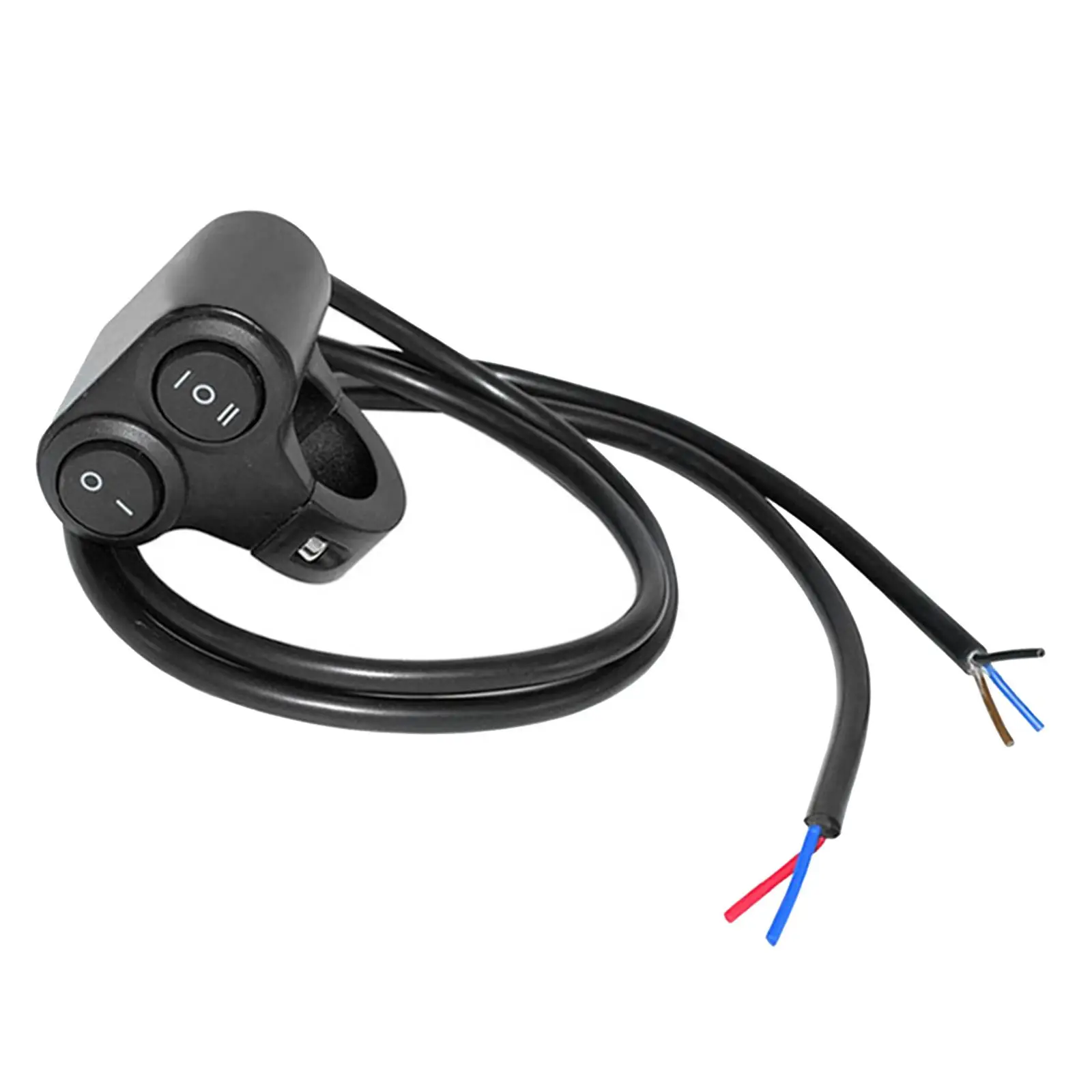 Motorbike Handlebar Headlight Switch 12 Volts Black Aluminum Alloy for 22mm Handlebars Waterproof Hazard Control