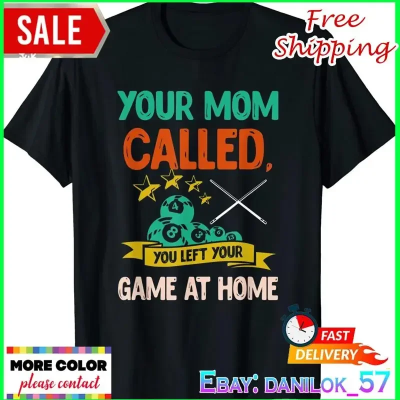 Funny Pool Player Billard 8 Ball Design T Shirt Size