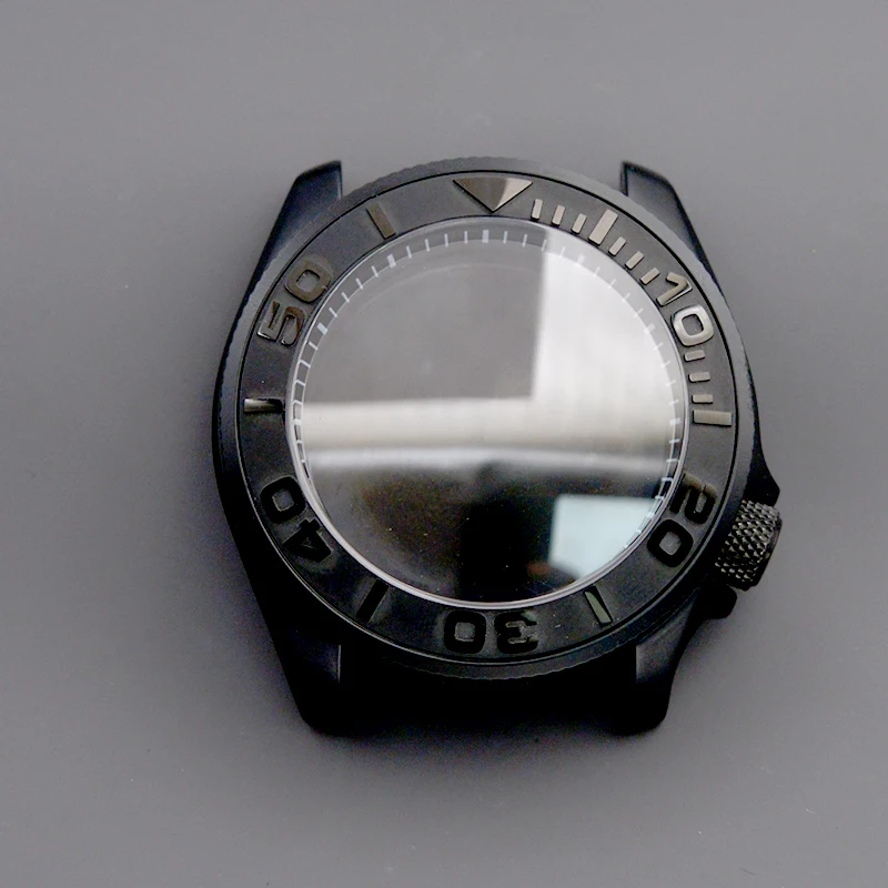 Sandblasted Matte Men Dive Watch Case Sapphire Glass Fit SKX007 SKX009 NH34 NH35 NH36 Automatic Movement Repair Parts
