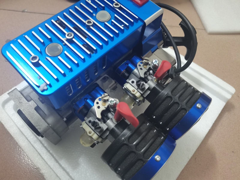 Cárter de seis rodamientos 58CC, motor de doble cilindro en línea de alta potencia, modelo físico 19000/RPM