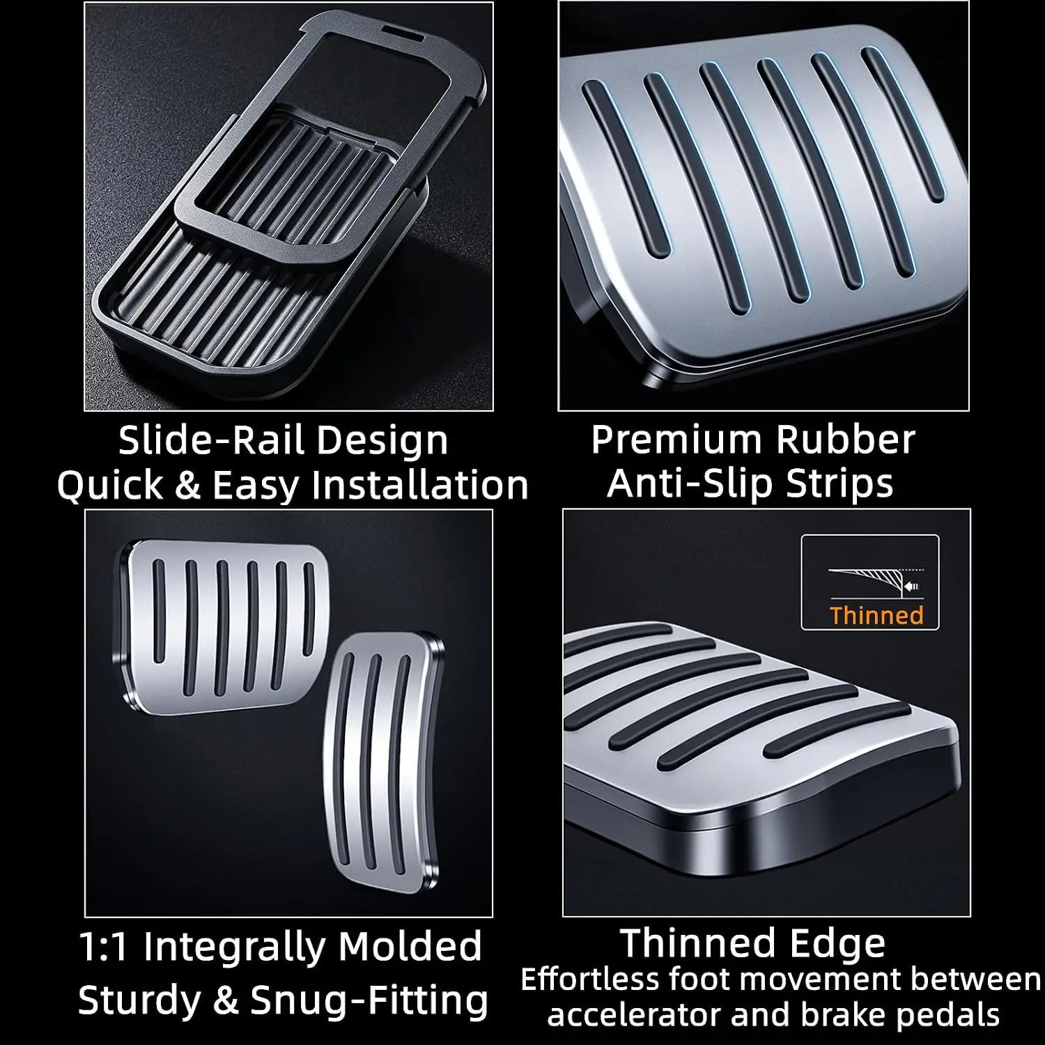 Für Tesla Model Y YL Juniper 2025 2026 Model 3 Highland Launch Upgrade Fußstützenabdeckung Bremspedalauflagen Gaspedal Rutschfest – Detail 12