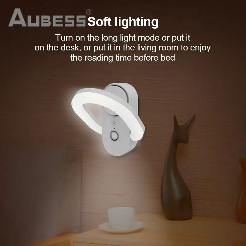 1~8PCS Emergency Night Light Induction Night Light 120° Sensing Angle Air Purification Night Light Adjustable Brightness