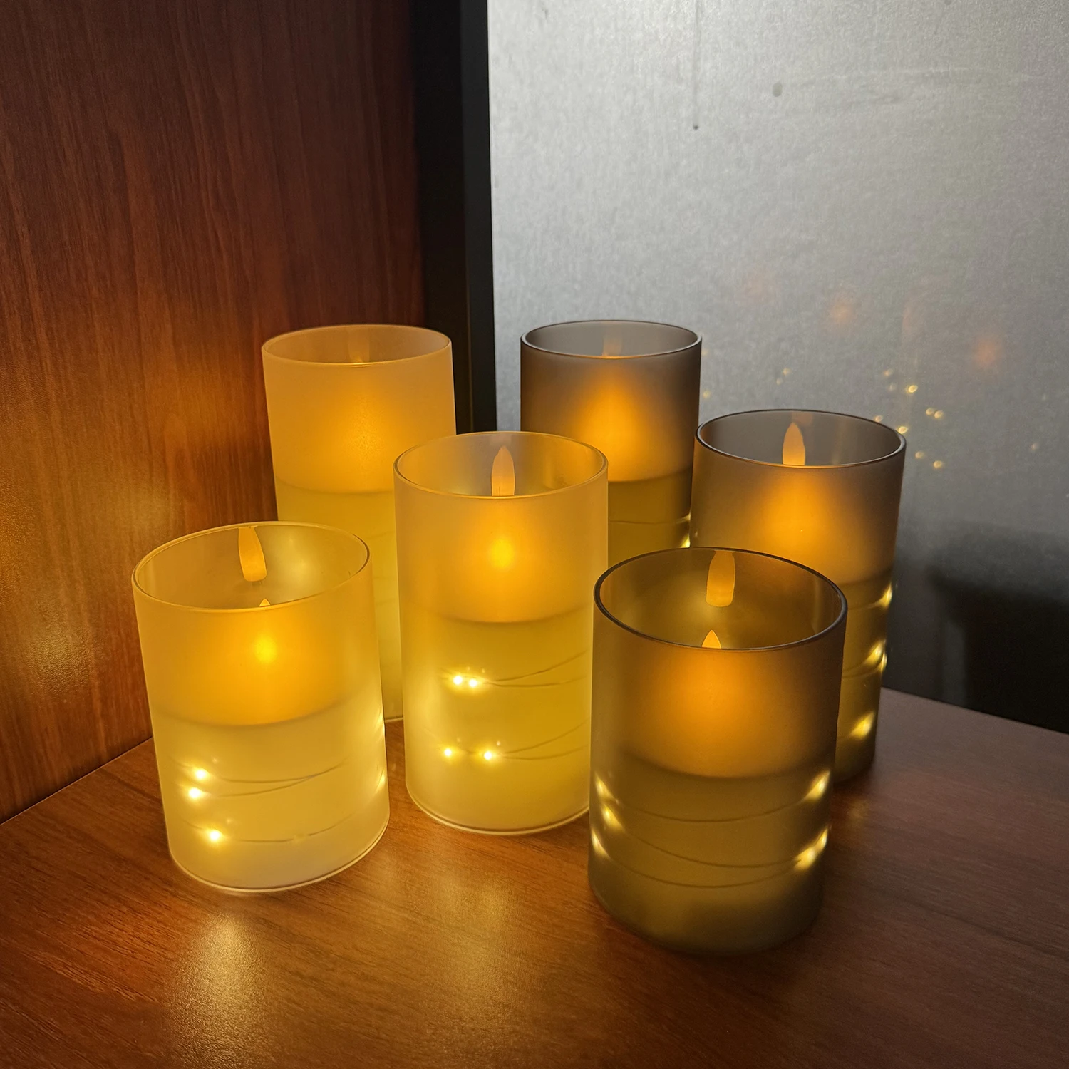 เทียนไฟฟ้าไร้เปลวไฟ 3 ชิ้น กันน้ำ เทียนจำลองพร้อมรีโมทคอนโทรล เทียน LED ตกแต่งสร้างบรรยากาศในวันหยุด