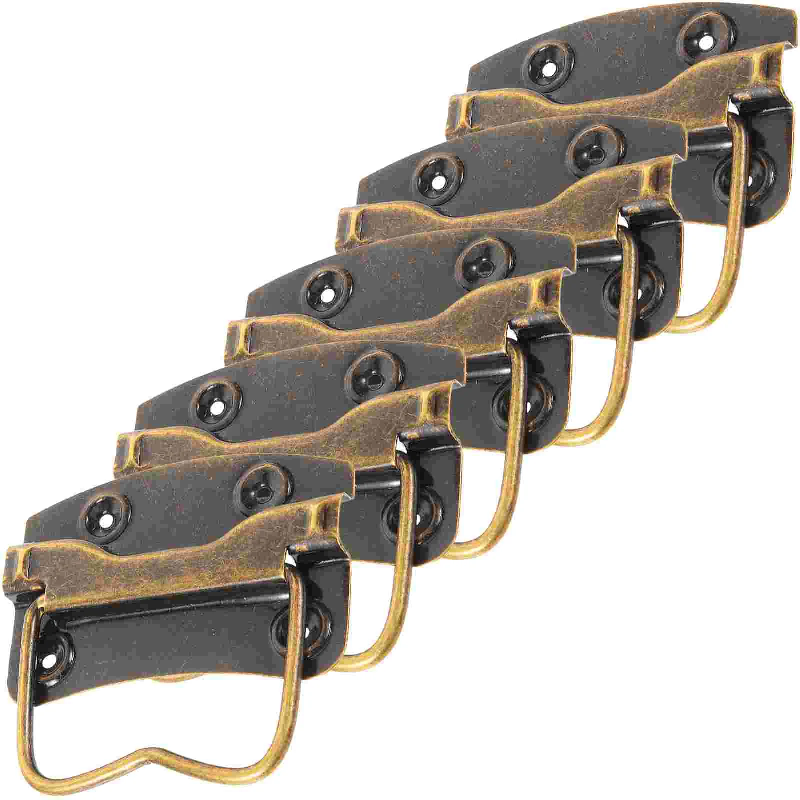 

5 Pcs Luggage Handles Boxes Favor White Clear Hardware for Wooden Case Chest Vintage