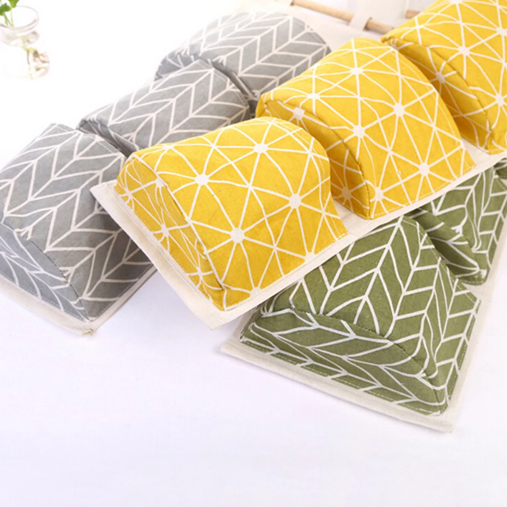 

Cotton Linen Hanging Storage Bag Multi-Tier Wall Door Organizer for Home Bedroom Kitchen Bathroom Office Supplies Holder (Green)