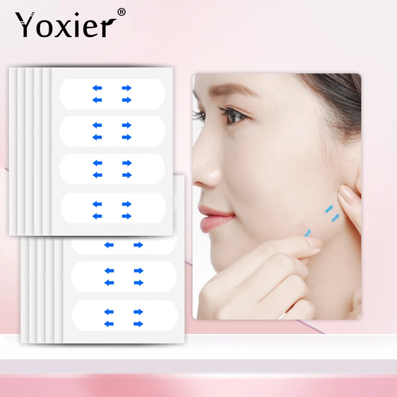 40Pcs/set Invisible Thin Face Stickers Line Wrinkle Sagging V-Shape Face Lift Tape Scotch Face Lift Tools Fast Chin Adhesive