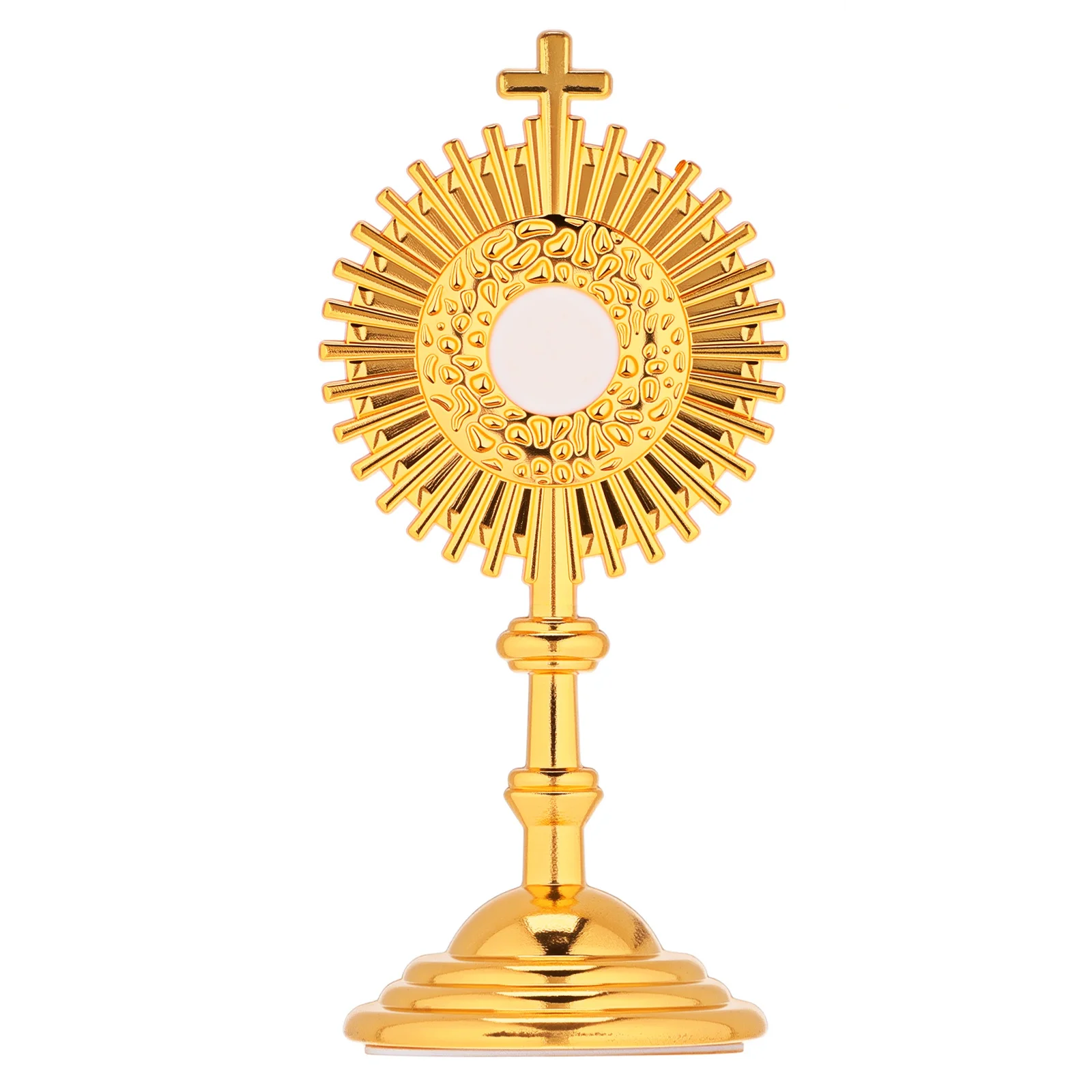 

2Pcs Compact Metal Catholic Crucifix Cross Modern Design Home Office Decor Jesus Religious Ornament Tabletop